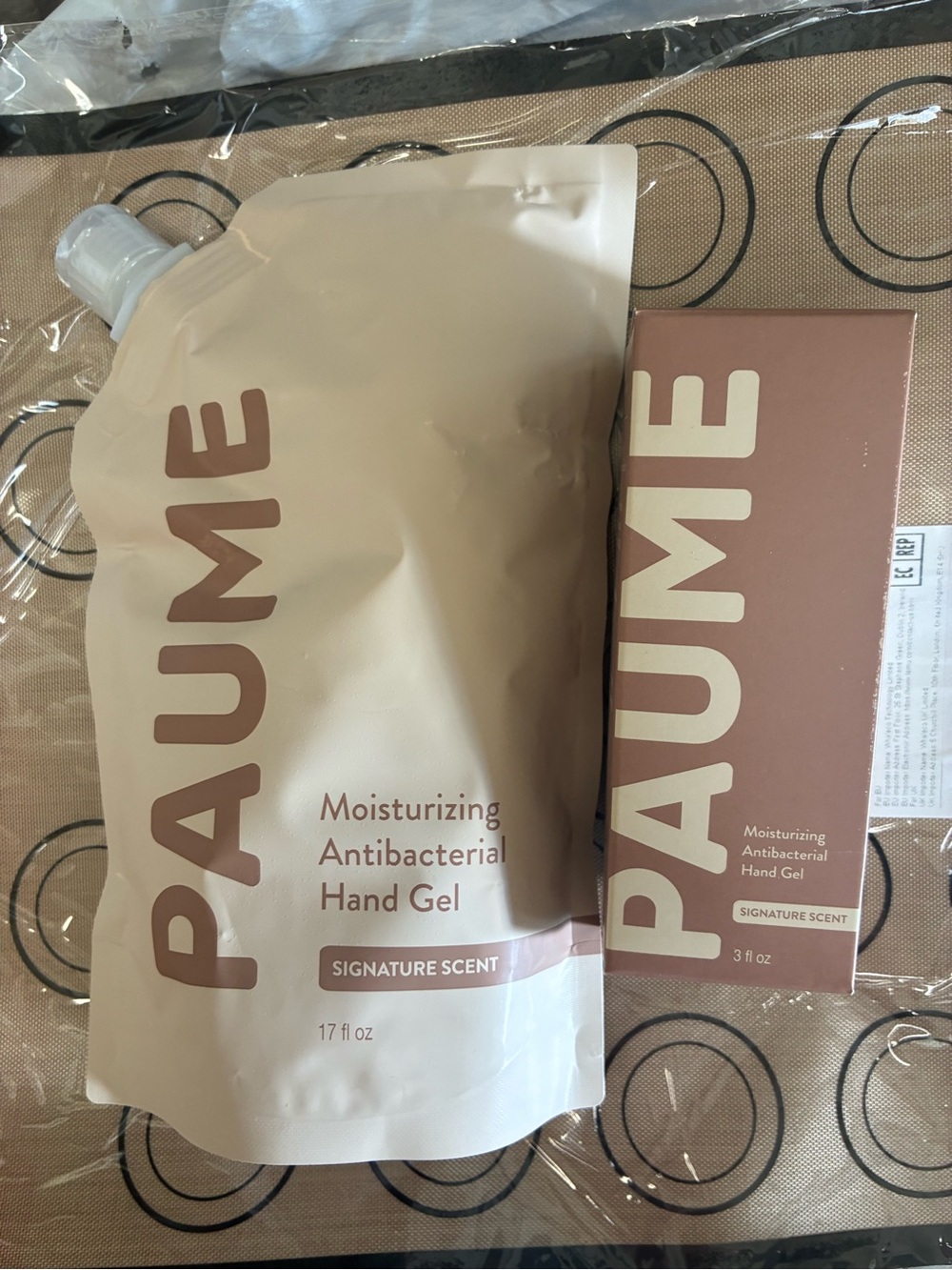 Paume moisturizing antibacterial hand gel duo